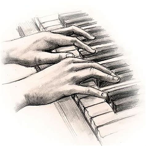 klavier spielen zeichnung